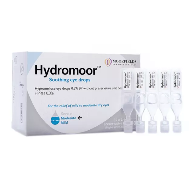 Hydromoor Soothing Dry Eye Drops 0.3% Hypromellose 30 x 0.4ml