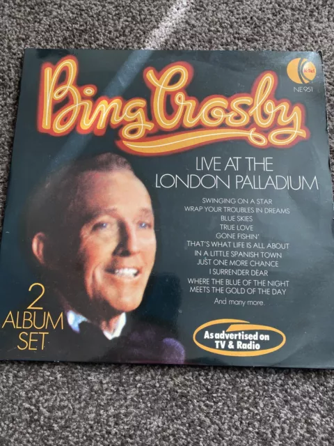 BING CROSBY Live At The London Palladium Vinyl Record LP K-Tel NE 951 1976 Orig.