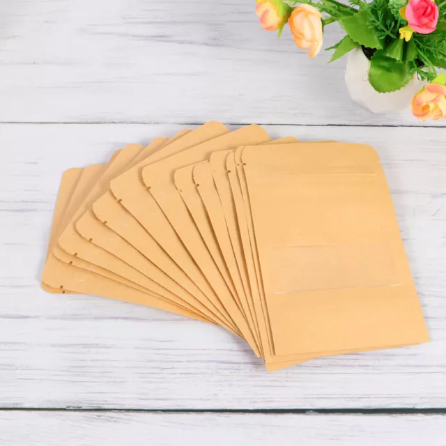 50 Pcs Fournit Un Sac En Papier Kraft Cadeau Ouvrez La Fenêtre