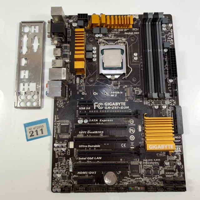 GIGABYTE GA-Z97-D3H ATX Motherboard LGA 1150 Intel Core i3 Compatible £ ...