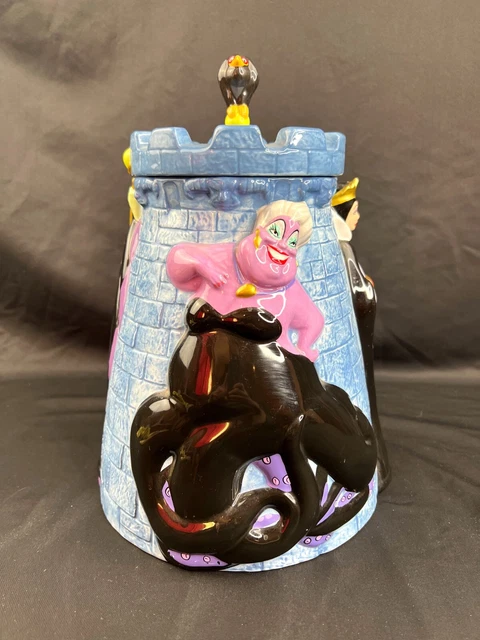 DISNEY VILLAINS COOKIE Jar Maleficent, Ursula Evil Queen And Diablo 11