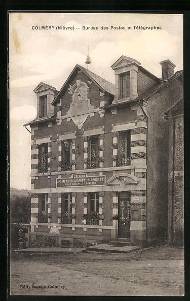 CPA Colméry, Bureau des Postes et Télégraphes