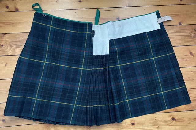 Original Scottish army wool kilt tartan royal regiment military pleated uniform