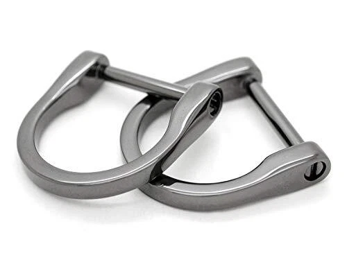 Anillos en D a tornillo en grillete herradura en forma de U anillo hágalo usted mismo cuero llave artesanal