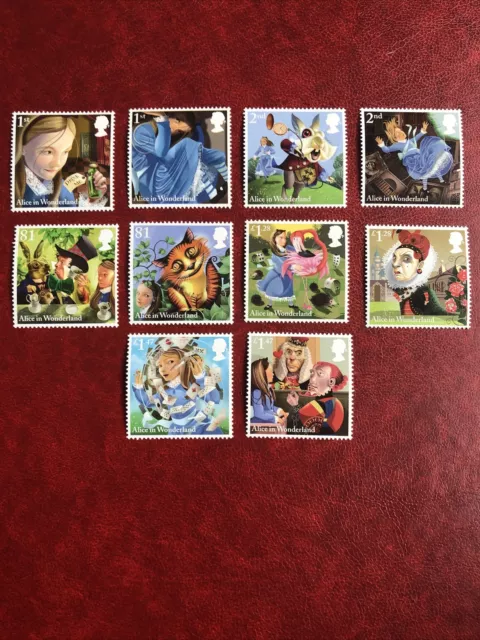 GB 2015 Alice in Wonderland (SG3658-3666) MNH/UM Stamp Set
