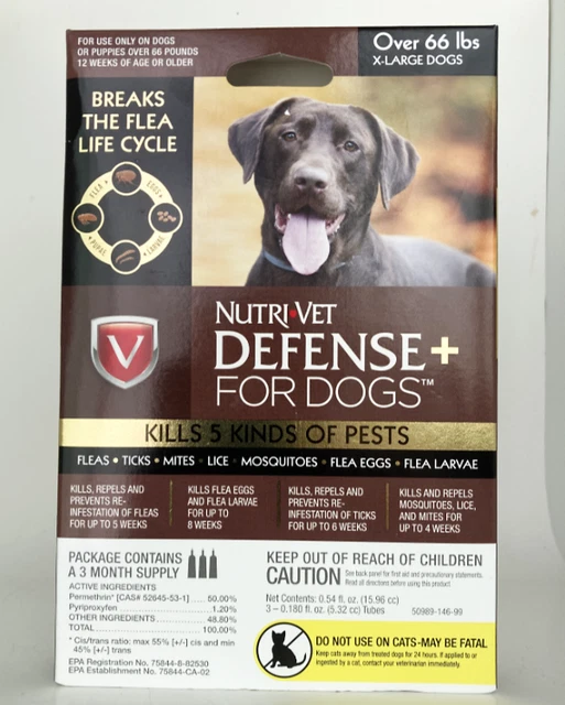 NUTRIVET DEFENSE PLUS Flea and Tick Prevention, XLarge Dog, 15.99