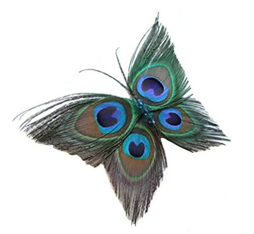 Peacock Feather Hair Clip Hair Accessory Elegant Showgirl Headpiece Hair Pin