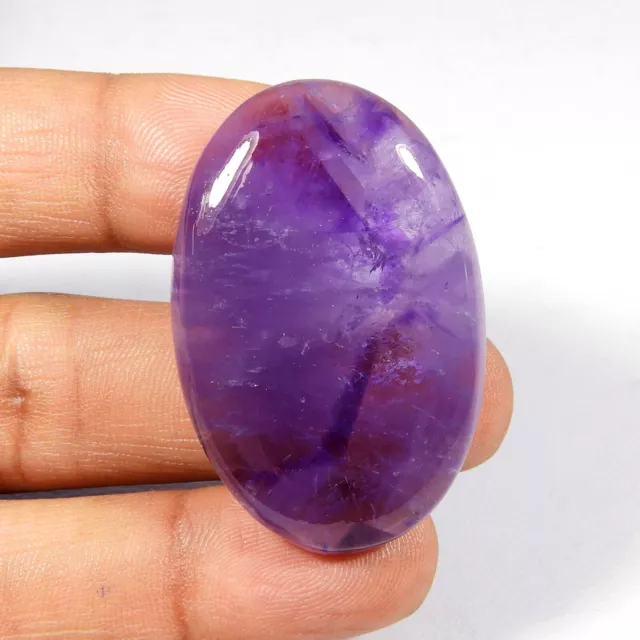 Violet Améthyste Cabochon Forme Ovale Desseré Naturel Étoile Gemme 74 Cts AT-45