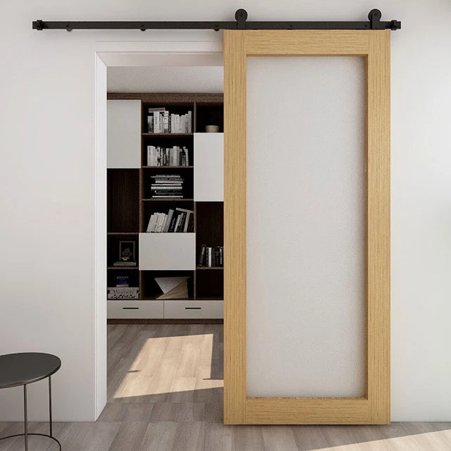 Sliding Barn Door Hardware Track Kit 4/5/6/8/10FT for Single/Double Wood Doors 3