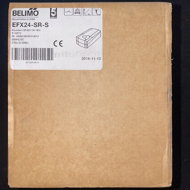 Belimo EFX24-SR-S Damper Actuator, 270in-lb, 24VAC/DC