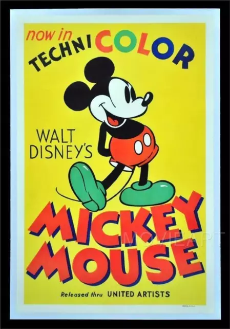 Mickey Mouse Disney Vintage Movie Poster Film A4 A3 Art Print Cinema #2