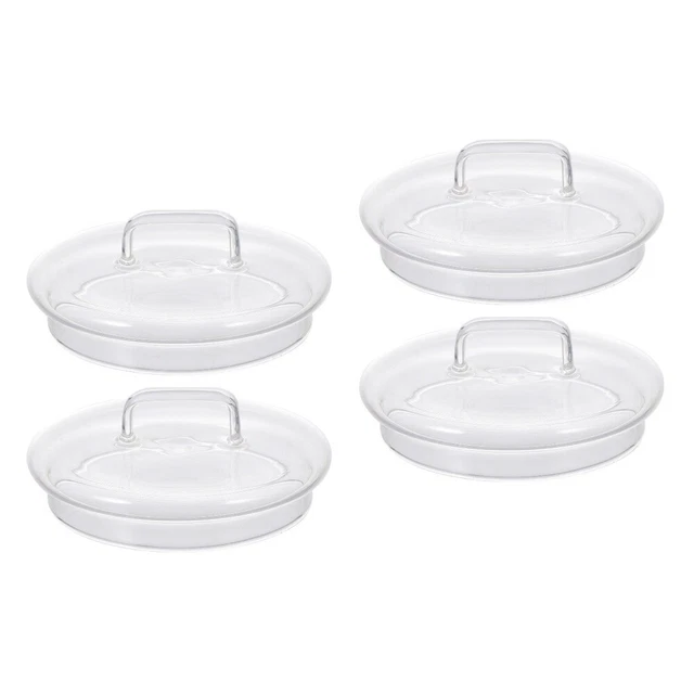 4 PCS Cucina Glass Storage Cover Covers Coperchi di vetro sostitutivi