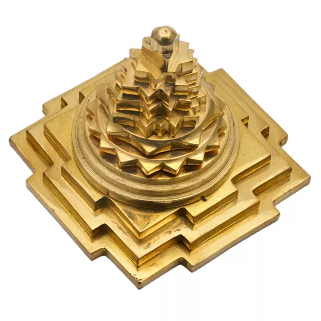 Meru Shree Shri Yantra Hecho De Latón Puro La Mejor Calidad Tamaño Grande...