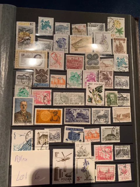 Lot 6 Briefmarken Stamps , Polen , Polska, Poland Gestempelt