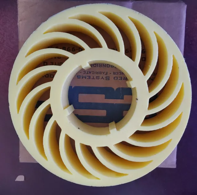 ESP 141K146H01 Pinch Wheel, Yellow Poly, D=150mm x H=30mm