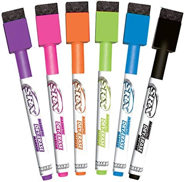 Board Dudes SRX Magnetic Dry Erase Markers 6-Pack Assorted Colors, Standart