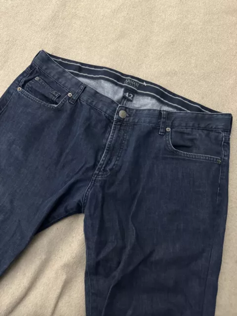 Armani Jeans Mens Denim Mid Rise Zip Up Straight Leg Jeans Pants Gray Size 42