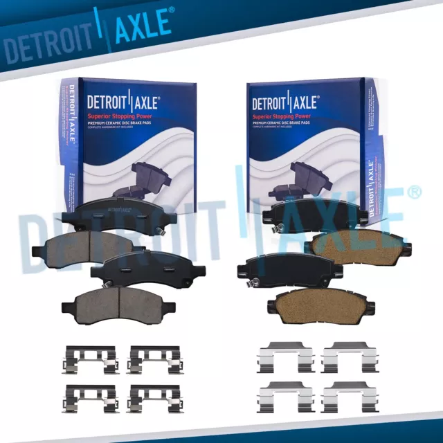 For Buick Enclave Chevy Traverse Acadia Outlook Front & Rear Ceramic Brake Pads