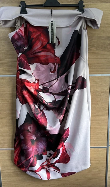 Coast maura print shop bardot dress