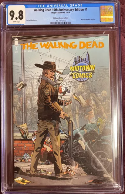 Walking Dead 15th Anniversary Storefront Edition Midtown Comics CGC 9.8