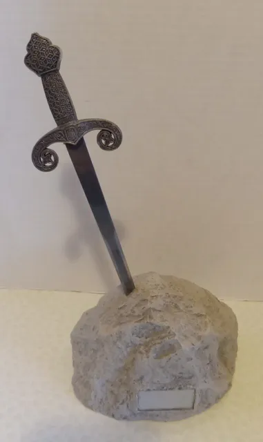 Excalibur Sword In Stone Small Replica,Great For Shelf Display!