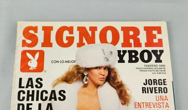 MEXICAN PLAYBOY SIGNORE Magazine February 1990 Vintage Pamela Anderson
