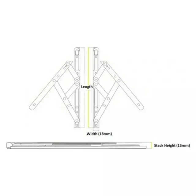 Charnières de fenêtre EGRESS FIRE ESCAPE UPVC restent à friction. 12" 16" 2