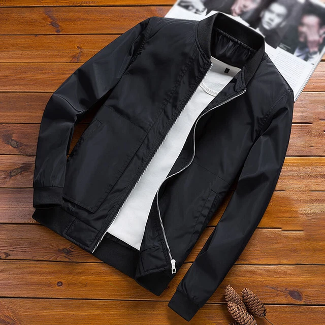 Mens Fashion Jacket Casual  Slim Fit Outerwear Zipper Baseball Jackets