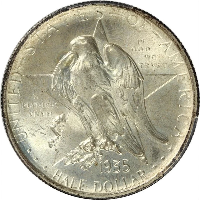 1935 TEXAS COMMEMORATIVE Half Dollar 50c, PCGS MS 67 - Original