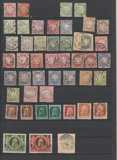 Lot Bayern ca. 80 Marken mit  Stempel München