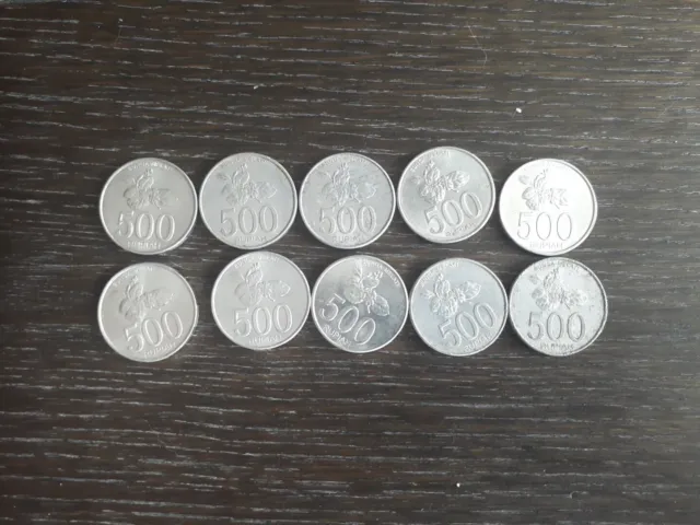 Indonesian 2008 500 Rupiah Coin Lot