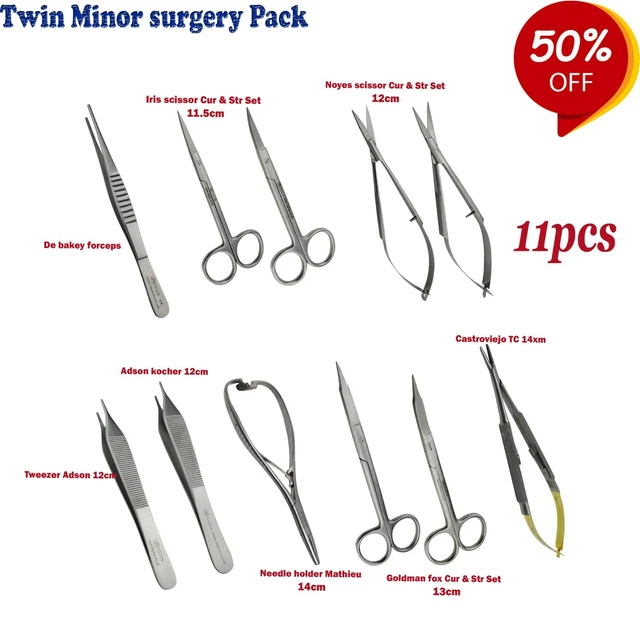 Minor Surgery Set - Surgical Instruments Kit Stainless Steel