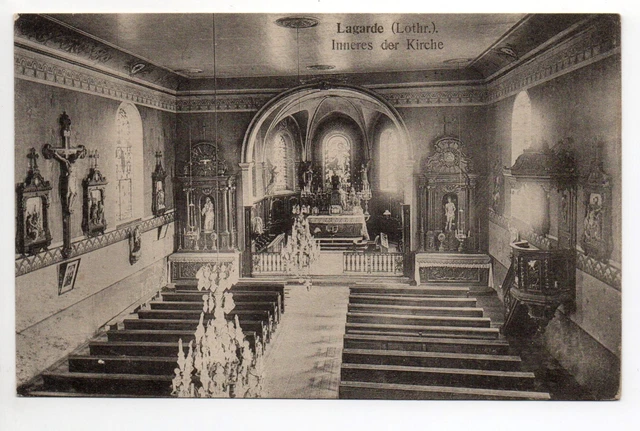 LAGARDE Moselle CPA 57 l'intérieur de l'église