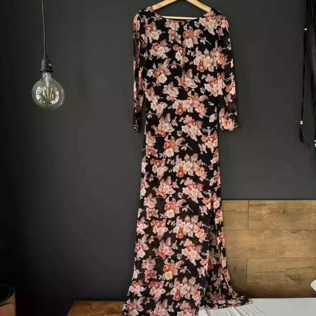 For Love & Lemons Autumn Maxi Dress in Midnight Floral Size Medium