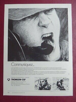3/1988 PUB THOMSON-CSF TELECOMMUNICATIONS FOX RENARD BROUILLEUR V-UHF FRENCH AD 