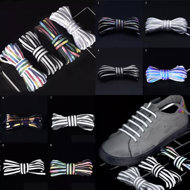 Reflective Shoelaces Laser Sequin Shoelace Bracelet Sneakers Shoe Laces Rope -