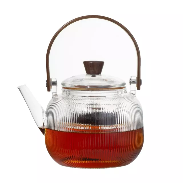 34Oz Glass Tea Pot with Infuser - Borosilicate Glass Teapot for Loose Leaf & ...