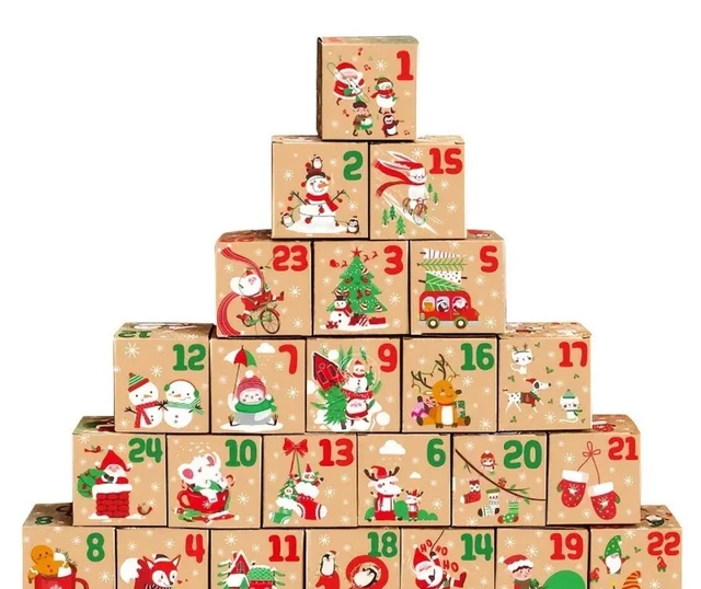 Pajoma Duftteelicht Adventskalender - 24 Teelichte In 6 Weihnachtsdüften Mit Glas-Halter
