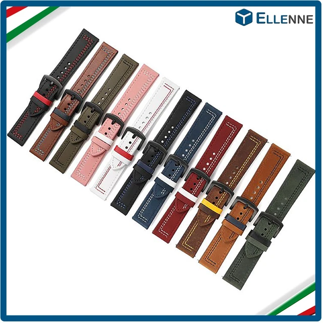 Cinturini Per Orologi In Vera Pelle 12 13 14 15 16 17 18 19 20 21 22 - Foto 4