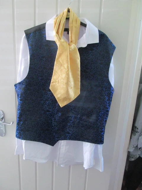 Camicia da uomo gilet e cravatta taglia 17 pollici colletto slim fit