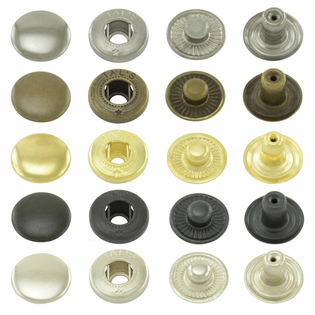 Lot De Boutons Pression à Ressort Annulaire - Acier Ou Laiton Inoxydable - Référence 1379 - Neuf