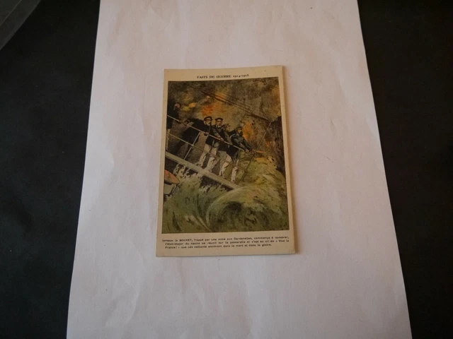 Carte Postale Faits De La Guerre De 1914-15 La Fin Du Bouvet