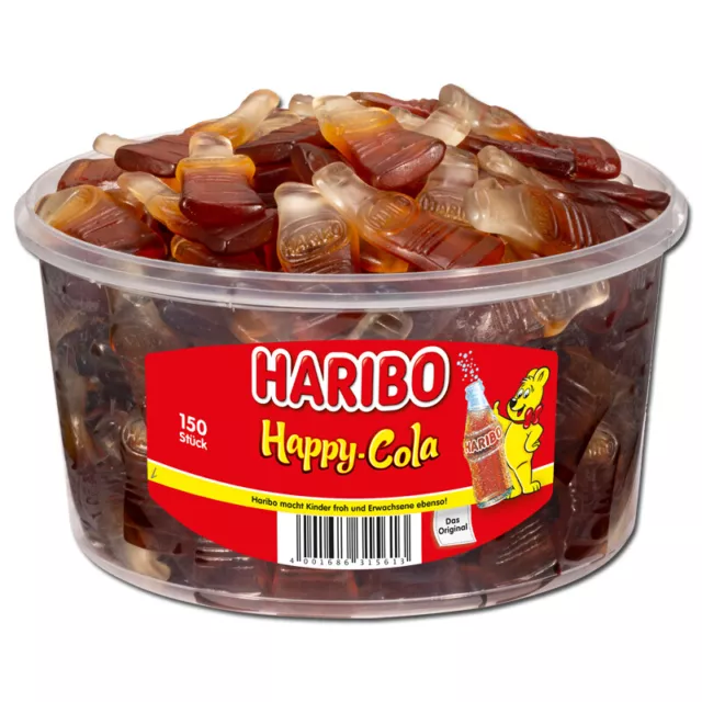 (6,63€/1kg) Haribo Happy Cola, Colafläschen, Fruchtgummi, 150 Stück