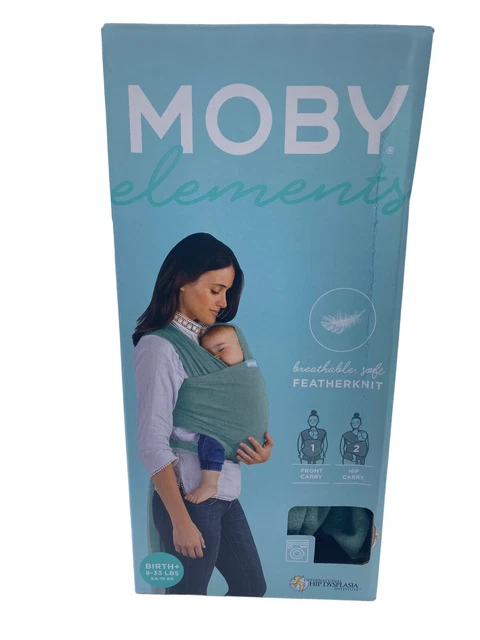 NEW Moby Elements Baby Carrier Wrap HYDRO green Infant/Toddler 8-33 lbs