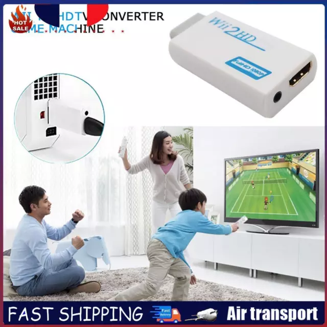 Portable 1080P Wii to HDMI Wii2HDMI Converter Support 3.5mm Audio HDMI Adapter F