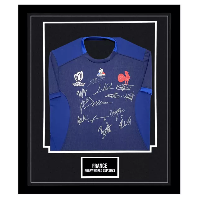 Signed France Framed Shirt - Rugby World Cup 2023 +COA