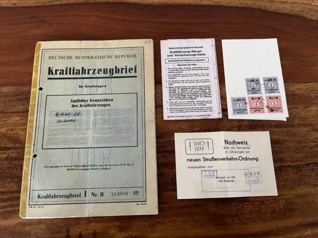 DDR KFZ Fahrzeug Brief Moskwitsch 403 408 432 Greiz Reichenbach Wolga Prospekt