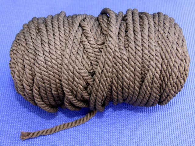 Vintage Open Macrame Craft Cord /Twisted String - BROWN - Extra Large Roll