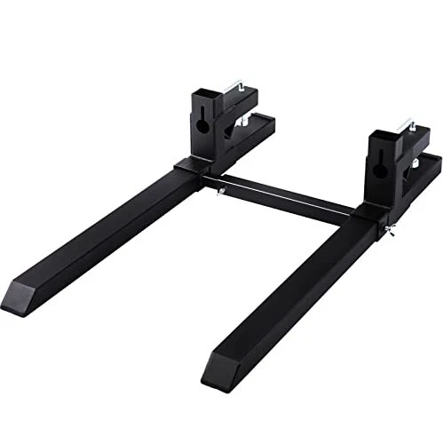30" Clamp on Pallet Forks, 1500 Lbs Tractor Bucket Forks with Adjustable