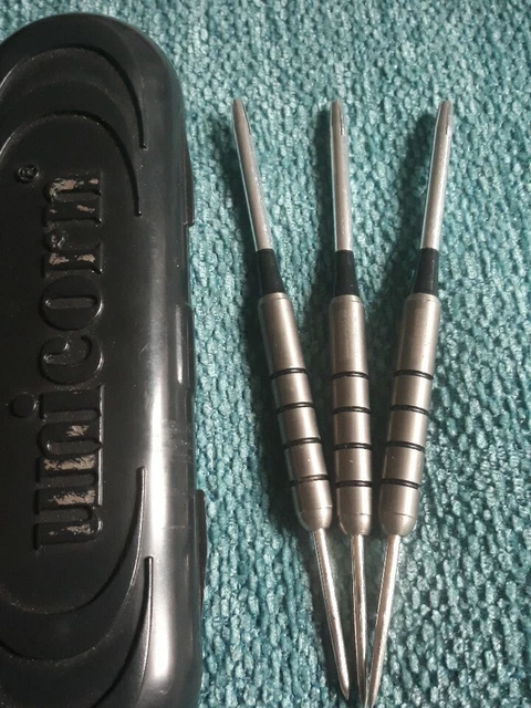 Vintage Unicorn 24G Tungsten Darts With Original Plastic Case Rare Vgc